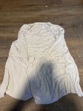 Zenana Outfitters Cream Long Sleeve Open Front Tunic